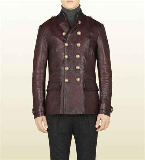 red gucci leather jacket|Gucci leather jacket price.